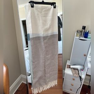 Scarf - off white, pink and blue. Great condition